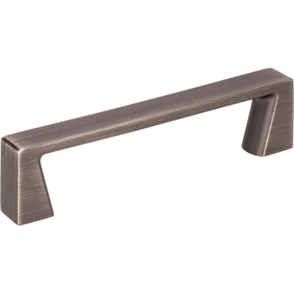 Jeffrey Alexander 96 mm Center-to-Center Brushed Pewter Square Boswell Cabinet Pull 177-96BNBDL - main